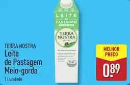 ALDI TERRA NOSTRA Leite de Pastagem Meio-gordo promoção