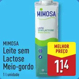 ALDI MIMOSA Leite sem Lactose Meio-gordo promoção