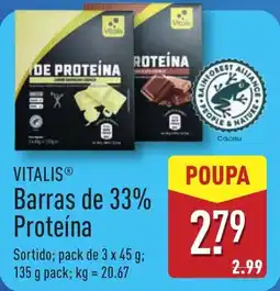ALDI VITALIS Barras de 33% Proteína promoção