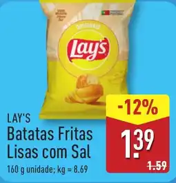ALDI LAY'S Batatas Fritas Lisas com Sal promoção