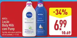 ALDI NIVEA Loção Body Milk com Pump promoção