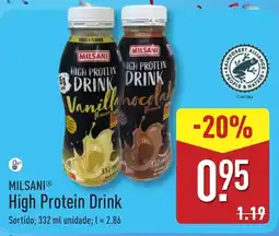 ALDI MILSANI High Protein Drink promoção