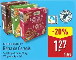 ALDI GOLDEN BRIDGE Barra de Cereais promoção