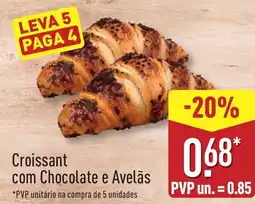 ALDI Croissant com Chocolate e Avelãs promoção
