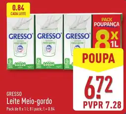 ALDI GRESSO Leite Meio-gordo promoção