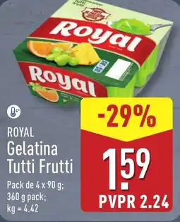 ALDI ROYAL Gelatina Tutti Frutti promoção