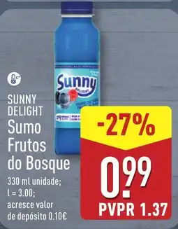 ALDI SUNNY DELIGHT Sumo Frutos do Bosque promoção