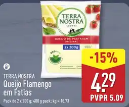 ALDI TERRA NOSTRA Queijo Flamengo em Fatias promoção