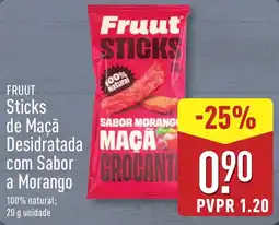 ALDI FRUUT Sticks de Macã Desidratada com Sabor a Morango promoção