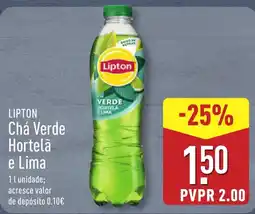 ALDI LIPTON Chá Verde Hortelã e Lima promoção