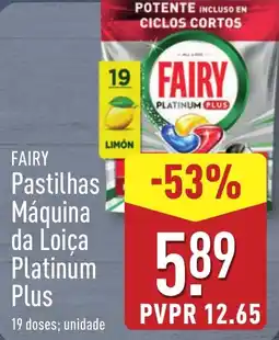 ALDI FAIRY Pastilhas Máquina da Loiça Platinum Plus promoção