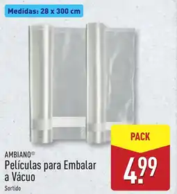 ALDI AMBIANO Películas para Embalar a Vácuo promoção