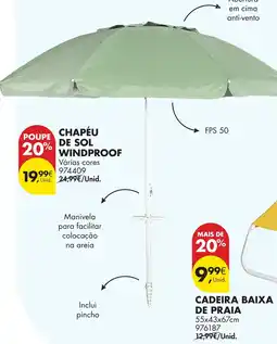 Pingo Doce Chapéu de sol windproof promoção