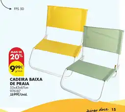 Pingo Doce Cadeira baixa de praia 55x43x67cm promoção