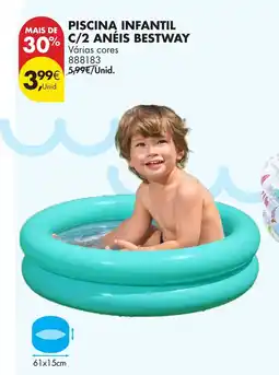 Pingo Doce Piscina infantil c/2 anéis bestway promoção