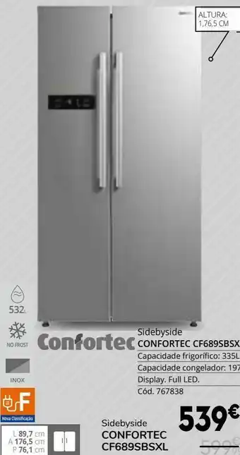 Conforama Frigorífico duas portas confortec promoção