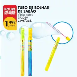 Pingo Doce Tubo de bolhas de sabão promoção
