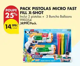 Pingo Doce Pack pistolas micro fast fill x-shot promoção
