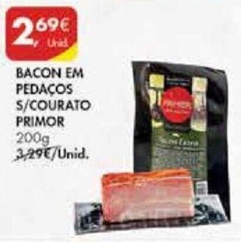 Pingo Doce Bacon em Pedaços s/Courato Primor 200g promoção