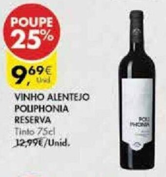 Pingo Doce Vinho Alentejo Poliphonia Reserva 75cl promoção