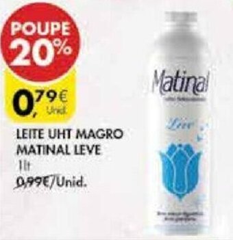 Pingo Doce Leite UHT Magro Matinal Leve 1L promoção