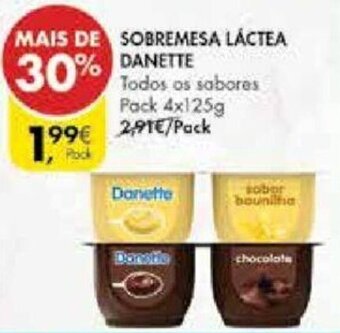 Pingo Doce Sobremesa Láctea Danette 4x125g promoção