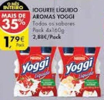 Pingo Doce Iogurte Líquido Aromas Yoggi 4x160g promoção