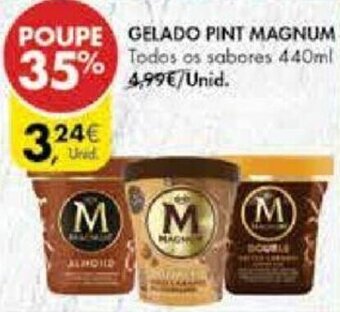 Pingo Doce Gelado Pint Magnum 440ml promoção