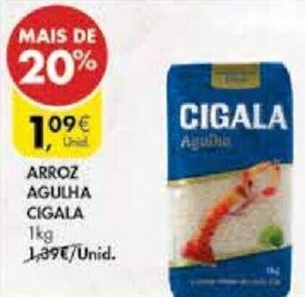 Pingo Doce Arroz Agulha Cigala 1kg promoção
