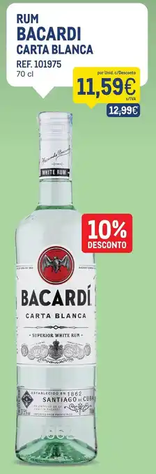 Makro Rum bacardi carta blanca promoção