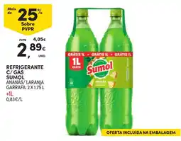 Continente Refrigerante c/gas sumol promoção