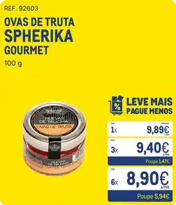 Makro Ovas de truta spherika gourmet promoção