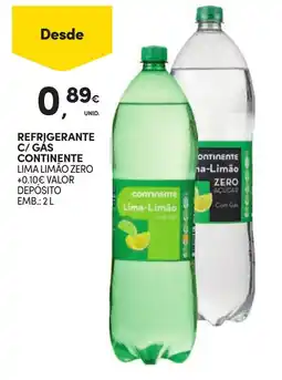 Continente Refrigerante c/gas continente promoção