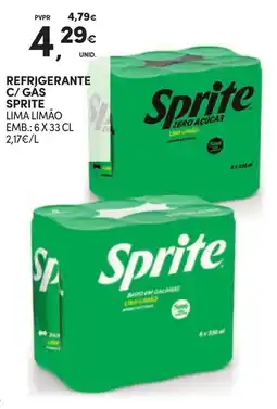 Continente Refrigerante c/ gas sprite lima limão promoção