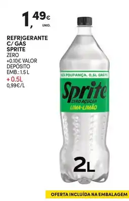 Continente Refrigerante c/gas sprite zero promoção