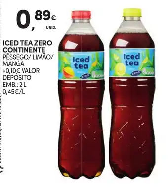 Continente Iced tea zero continente promoção