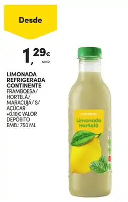 Continente Limonada refrigerada continente promoção