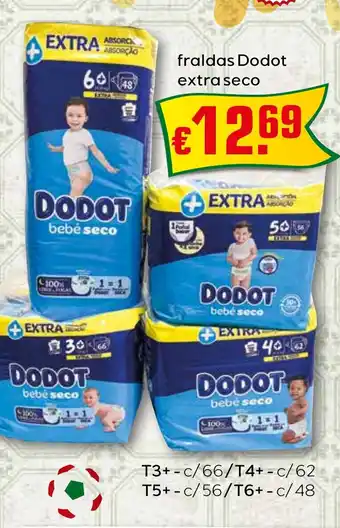 Bolama fraldas Dodot extra seco promoção