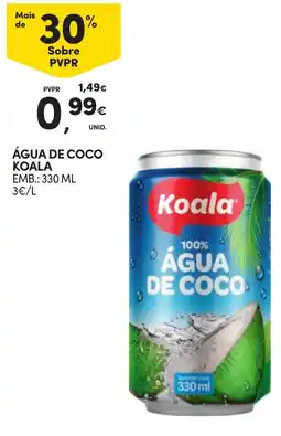 Continente Água de coco koala promoção