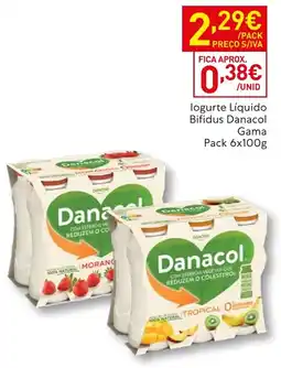 Recheio logurte Líquido Bifidus Danacol promoção