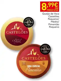 Recheio Queijo de Vaca Castelões Pequeno/ Médio/ Pimentão Pequeno promoção