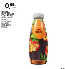 Continente Iced tea refrigerado continente promoção