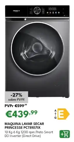 Radio Popular Maquina lavar secar princesse PCT81071X promoção