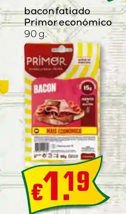 Bolama bacon fatiado Primor económico promoção