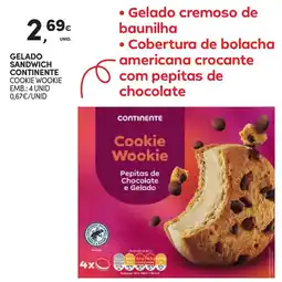 Continente Gelado sandwich continente promoção