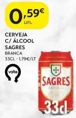 Spar Cerveja c/ álcool sagres branca promoção