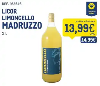 Makro Licor limoncello madruzzo promoção