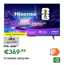 Radio Popular Tv hisense 43e7q pro promoção