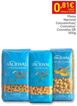 Recheio Massa Nacional promoção