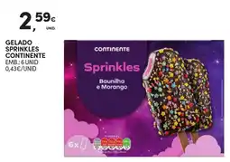 Continente Gelado sprinkles continente promoção